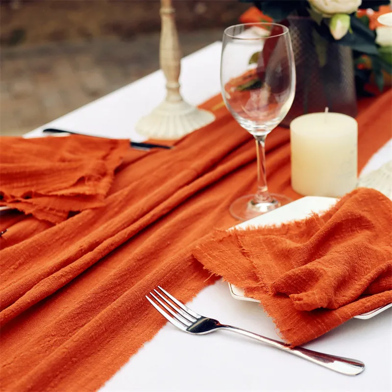 Runner beneath a place setting; napkins and tableware not included