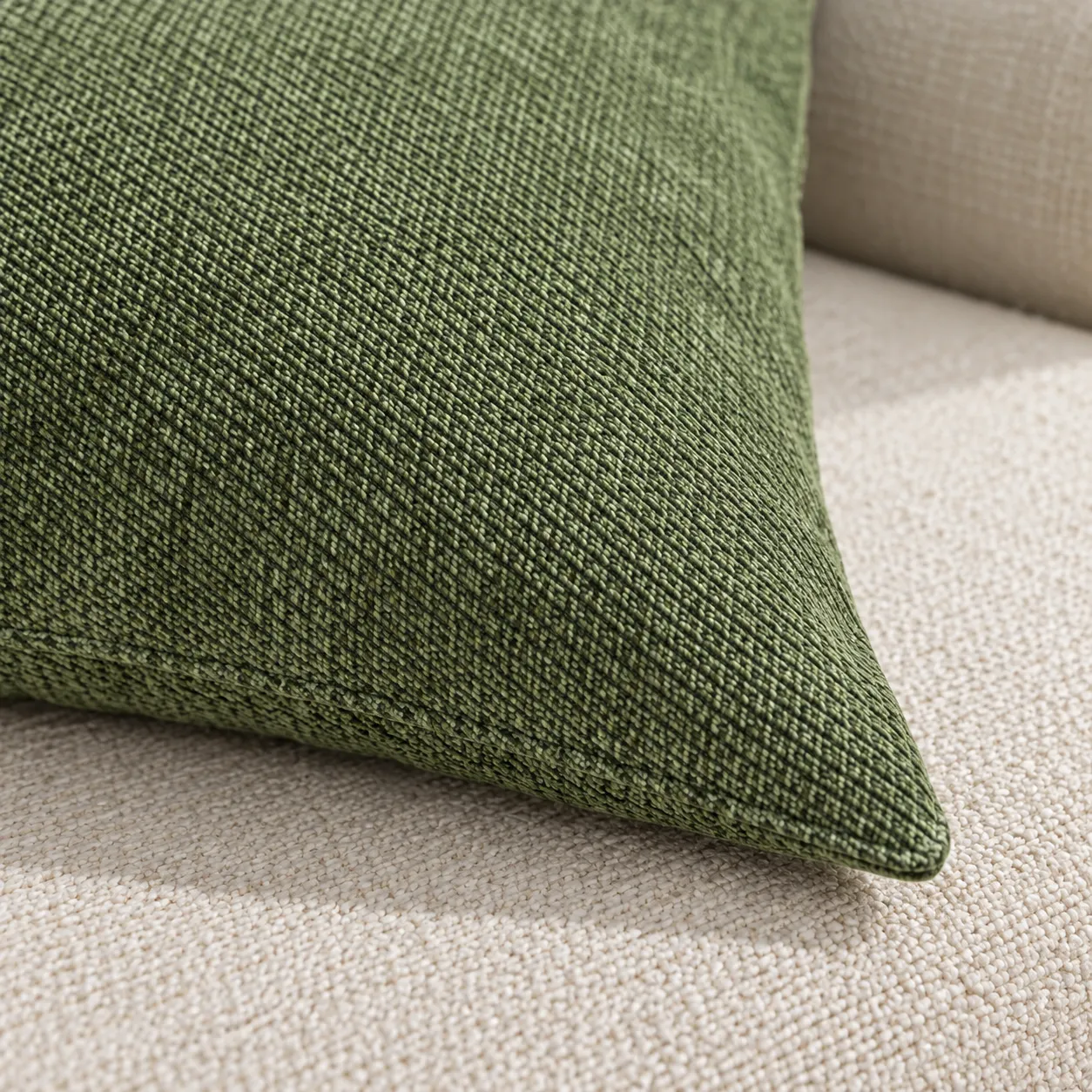 Moss Textured Cover - detail view; styling objects excluded