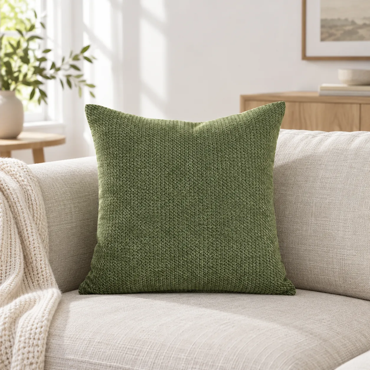 Moss Textured Cover - lead view; styling objects excluded